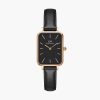 Đồng hồ Daniel Wellington DW00100435 Quadro Pressed Sheffield Black Rose Gold 20x26mm