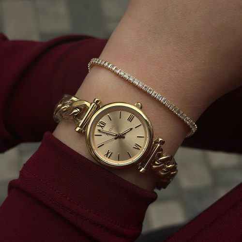 Fossil ES5387SET Carlie Mini 28mm trên cổ tay
