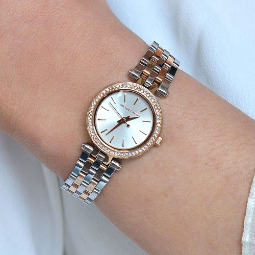 Chi tiết Michael Kors MK3298 Petite Darci Silver and Rose Gold-Tone