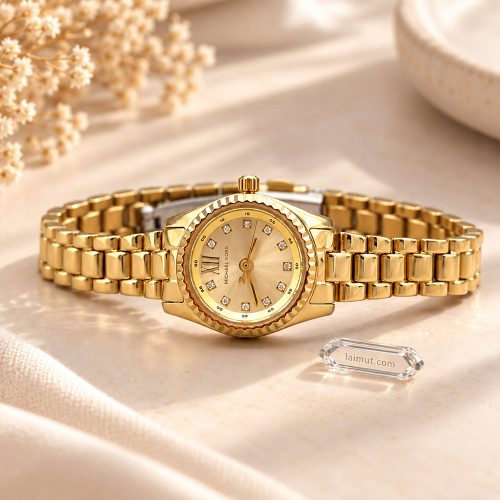 Ảnh thực tế Michael Kors MK4862 Mini Lexington 19mm tại Laimut