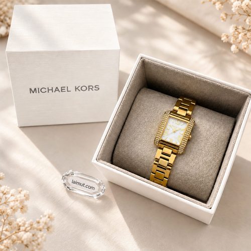 Đồng hồ Michael Kors MK4867 Mini Emery Pavé Gold-Tone 22mm - Hình ảnh 6