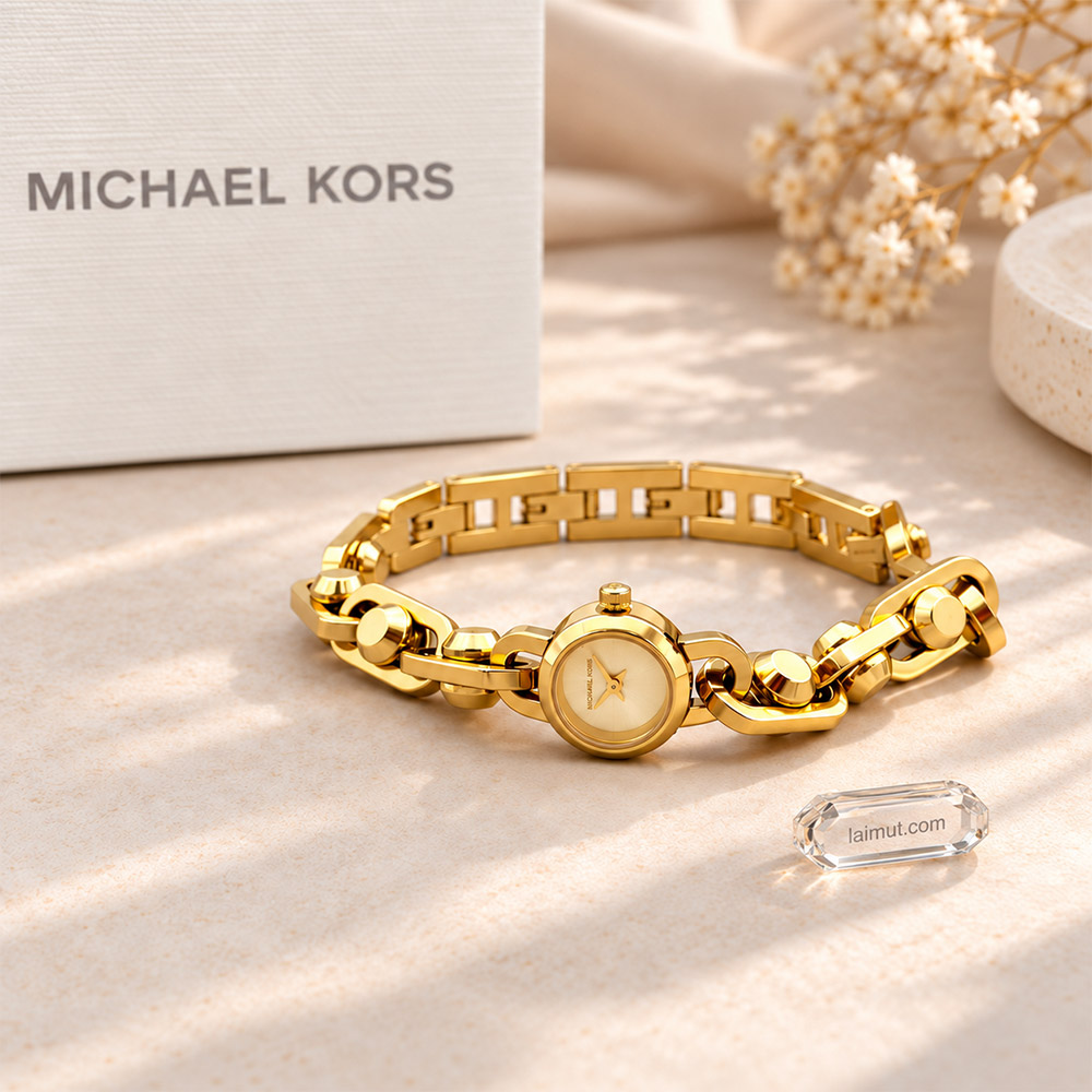 Ảnh thực tế Michael Kors MK4871 Mini Astor Link tại Laimut