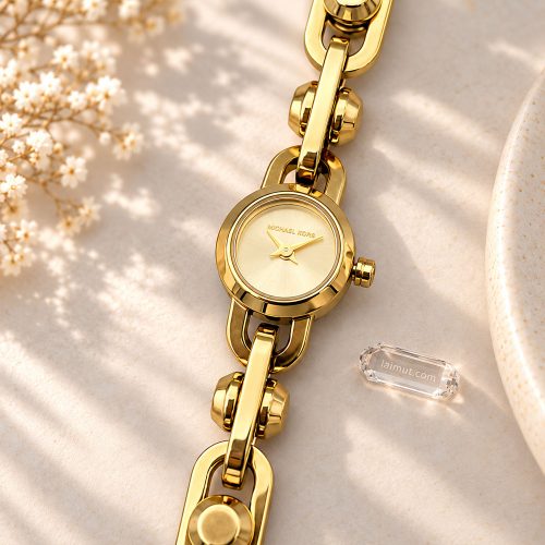 Cận cảnh Michael Kors MK4871 Mini Astor Link Gold-Tone