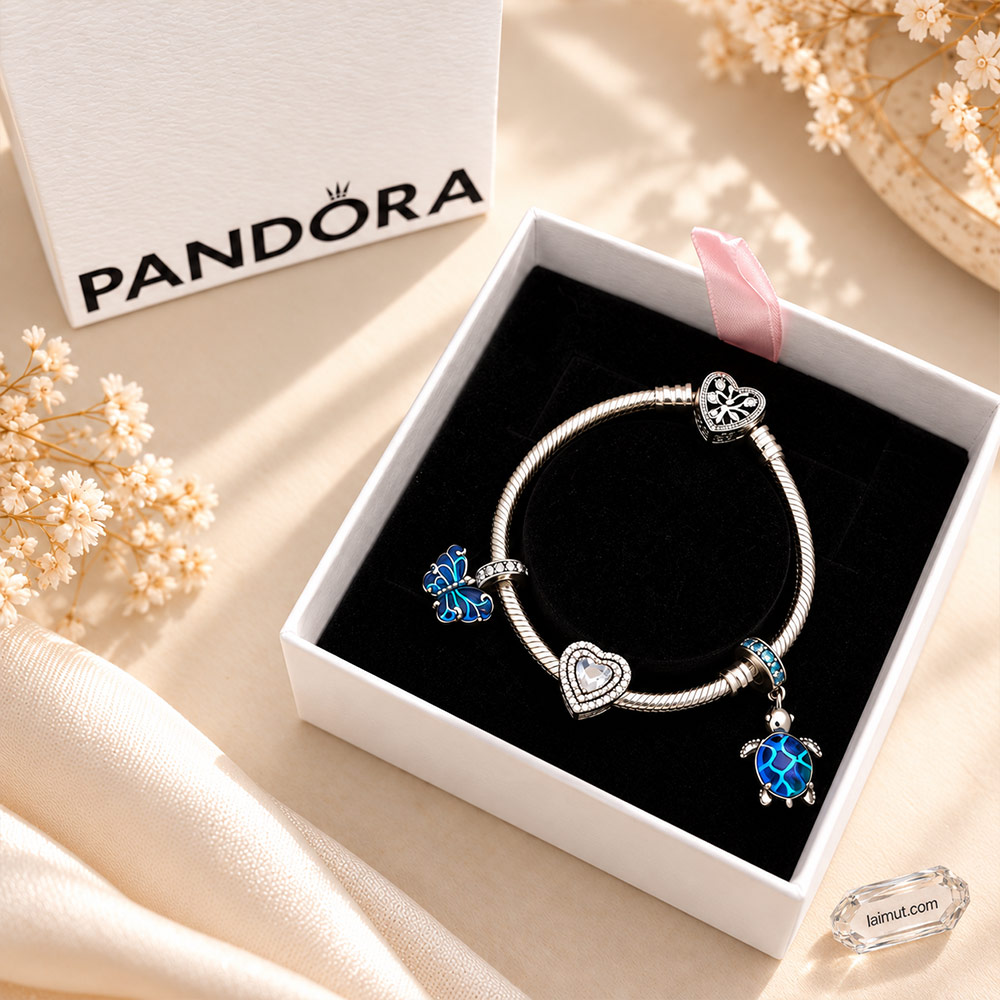 Bộ vòng charm Pandora Blue Love Journey fullbox