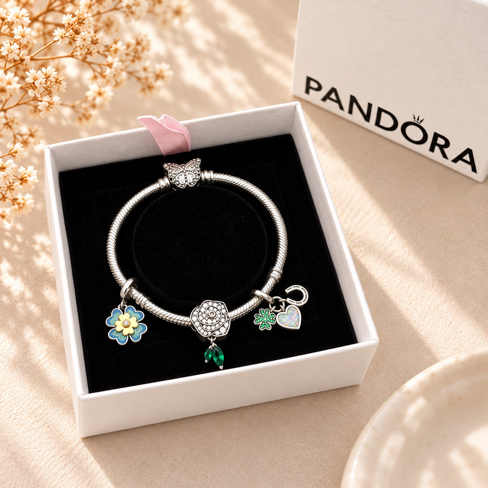 Bộ vòng charm Pandora Khởi đầu may mắn fullbox