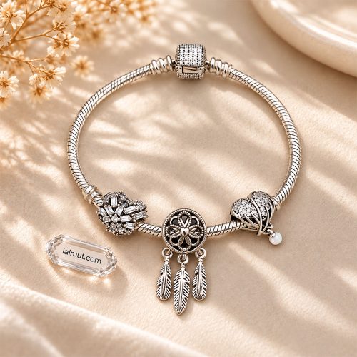 Ảnh thực tế bộ vòng charm Pandora Tình yêu vĩnh cửu tại Laimut