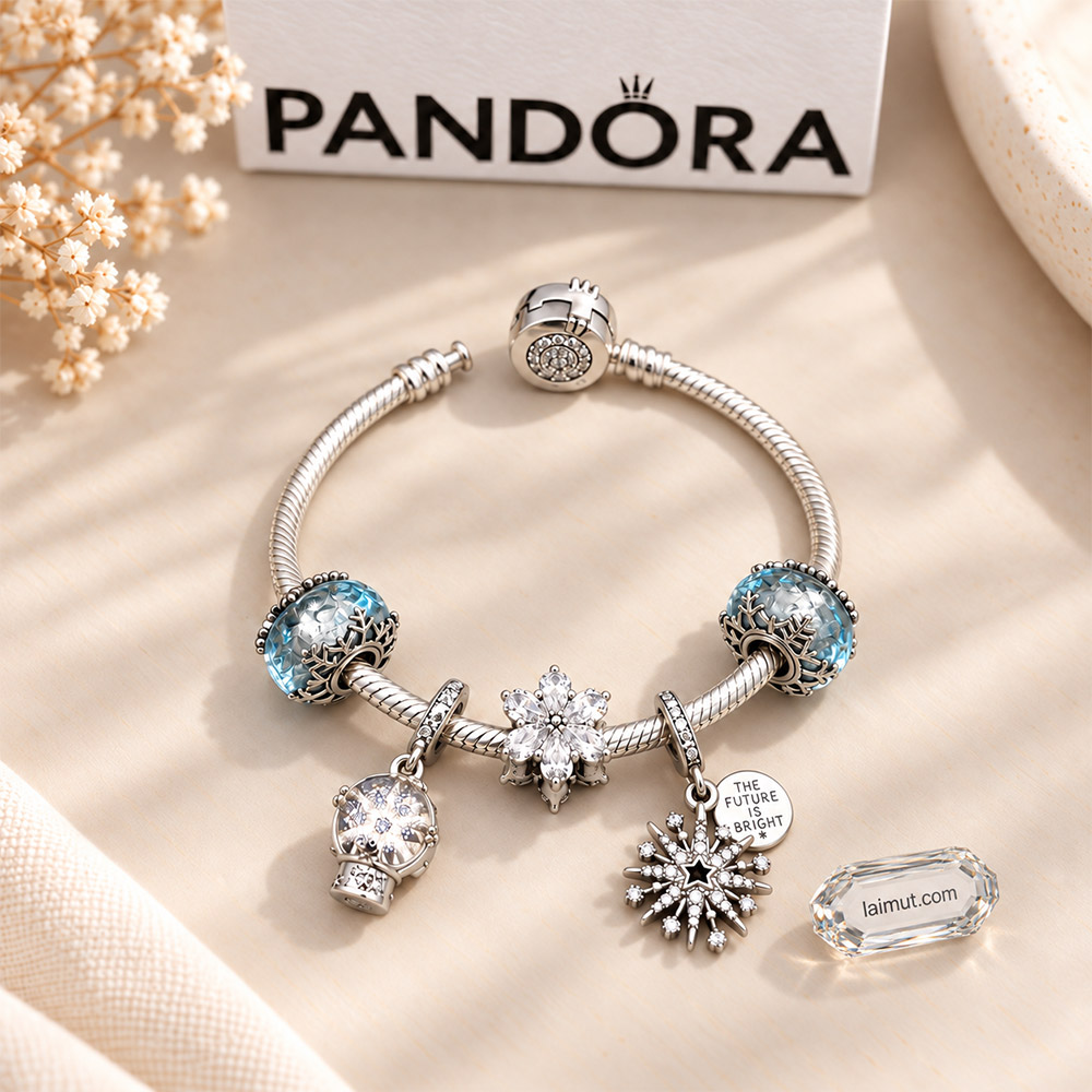 Ảnh thực tế bộ vòng charm Pandora Winter Wishes tại Laimut