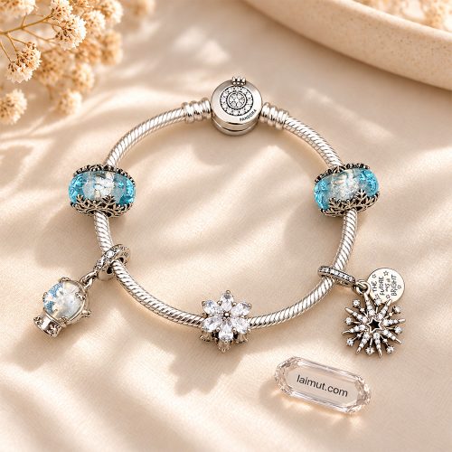 Ảnh thực tế vòng Pandora mix charm Winter Wishes tại Laimut