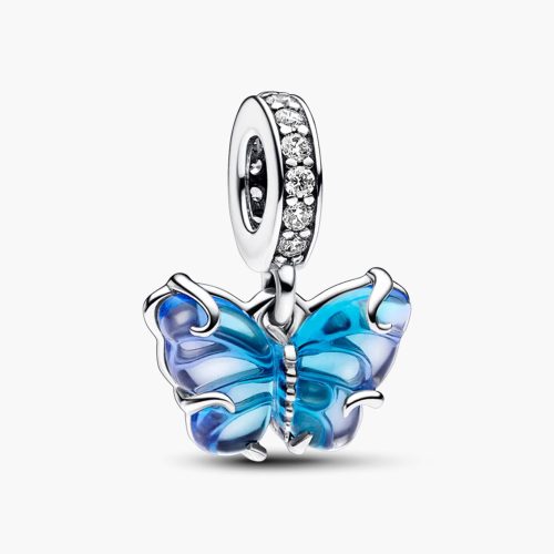 Charm Pandora Blue Murano Glass Butterfly 792698C01