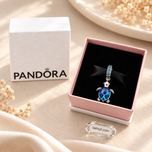Charm Pandora Murano Glass Sea Turtle 798939C01 fullbox