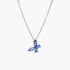 Dây chuyền Pandora 394232C01 Butterfly bạc sterling đính đá xanh