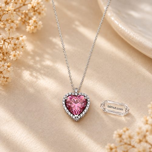 Cận cảnh Pandora 394414C01 với trái tim hồng và halo đá trong