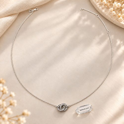 Ảnh thực tế dây chuyền Pandora Signature Intertwined Pavé 392736C01 tại Laimut