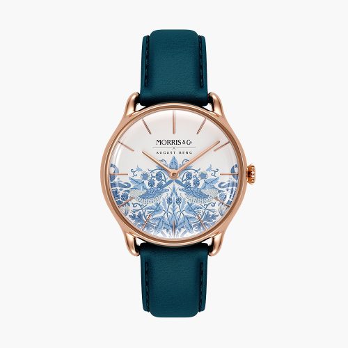Đồng hồ August Berg Strawberry Thief Woad Blue M1ST0530A28LWB 30mm