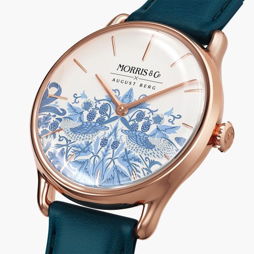 Đồng hồ August Berg Strawberry Thief Woad Blue M1ST0530A28LWB 30mm