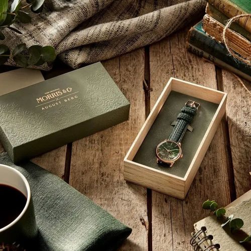Ảnh thực tế đồng hồ August Berg Strawberry Thief Indigo M1ST0530A16VID 30mm tại Laimut