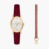 Đồng hồ Michael Kors Maude Red MK7570SET 21mm dây da đỏ