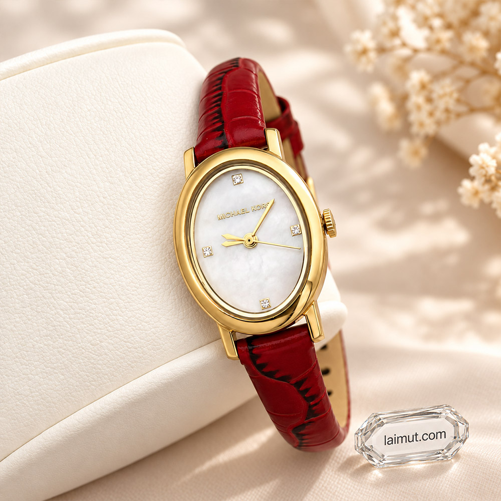 Cận cảnh đồng hồ Michael Kors Maude Red MK7570SET 21mm