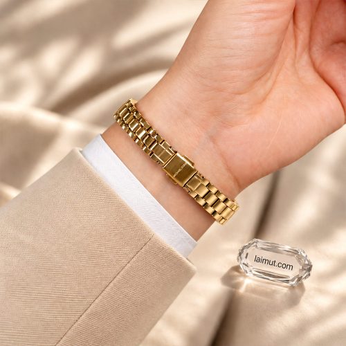 Mặt sau và khóa đồng hồ Michael Kors Micro Lexington MK4980