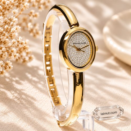 Cận cảnh đồng hồ Michael Kors Petite Maude Gold-Tone MK7593