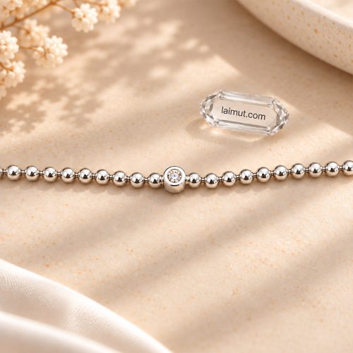 Cận cảnh lắc tay Pandora Beads & Sparkling Stone 594822C01