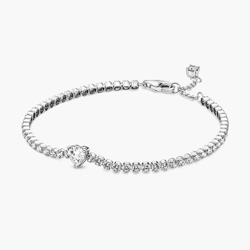 Lắc tay Pandora Sparkling Heart Tennis 590041C01 bạc sterling đính Cubic Zirconia