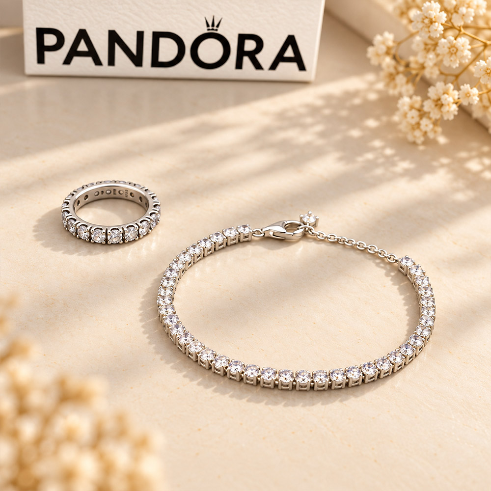 Ảnh thực tế lắc tay Pandora Sparkling Tennis 591469C01 tại Laimut