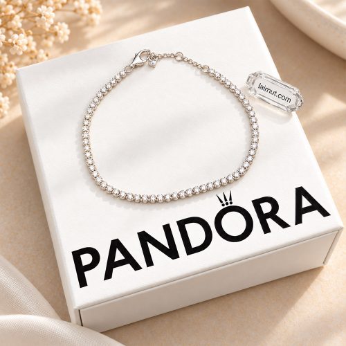 Mặt sau và khu vực khóa lắc tay Pandora Sparkling Tennis 593927C01