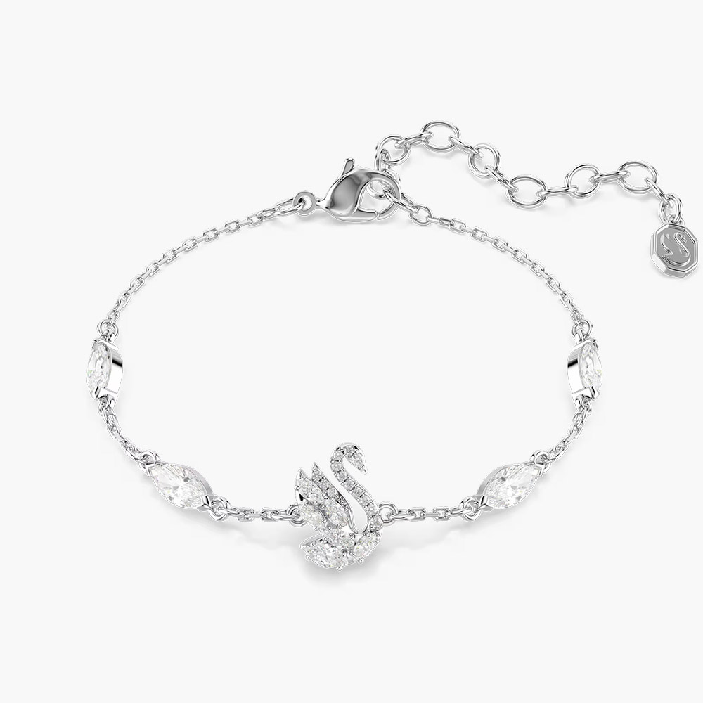 Lắc tay Swarovski 5758682 Swan Bracelet mạ Rhodium đính Cubic Zirconia