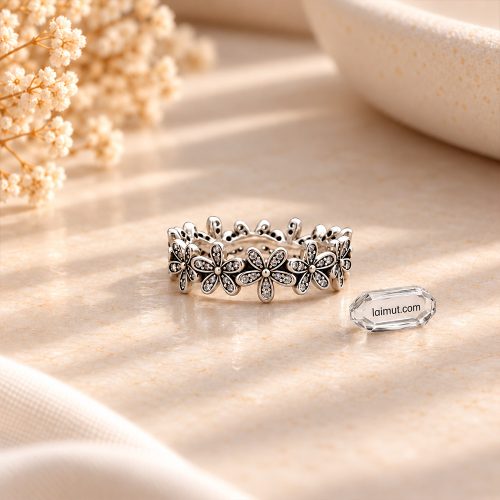 Ảnh thực tế nhẫn Pandora Daisy Flower 190934CZ tại Laimut
