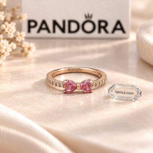 Ảnh thực tế nhẫn Pandora Sparkling Bow 183510C01 tại Laimut