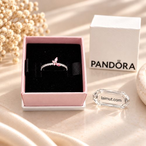 Nhẫn Pandora Sparkling Butterfly 194269C02 fullbox