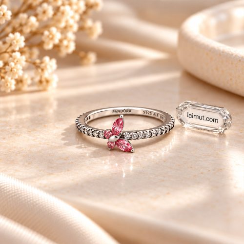 Ảnh thực tế nhẫn Pandora Sparkling Butterfly 194269C02 tại Laimut