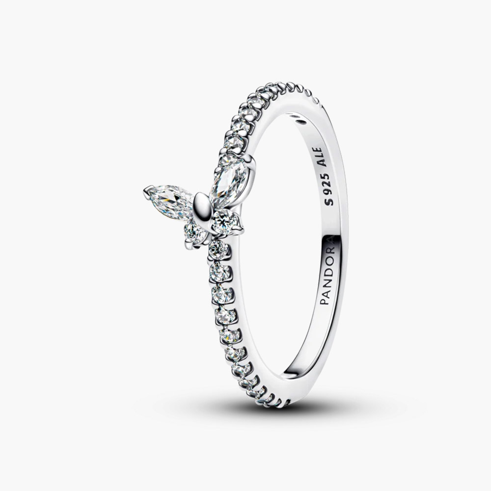 Nhẫn Pandora Sparkling Butterfly 194269C03 bạc sterling đính Cubic Zirconia