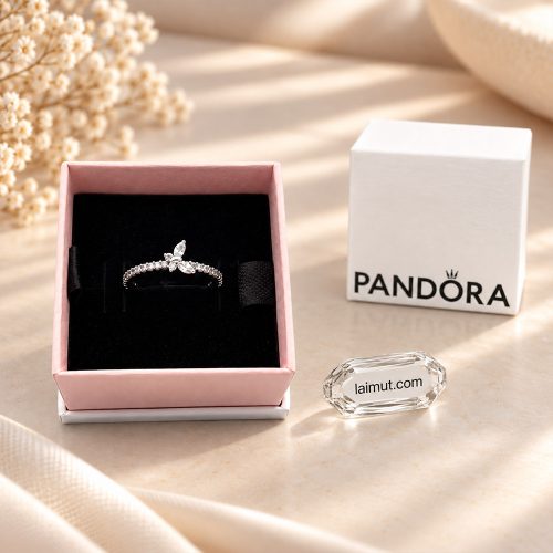 Nhẫn Pandora Sparkling Butterfly 194269C03 fullbox