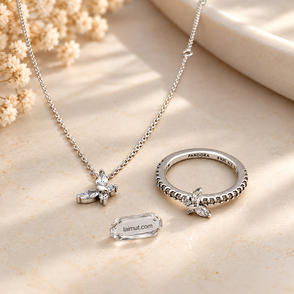 Mặt sau nhẫn Pandora Sparkling Butterfly 194269C03