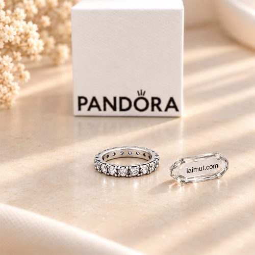 Ảnh thực tế nhẫn Pandora Sparkling Row Eternity 190050C01 tại Laimut