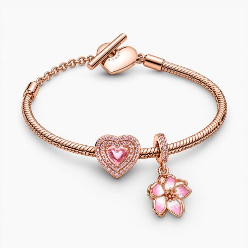 Vòng Pandora mix charm Blossoming Love