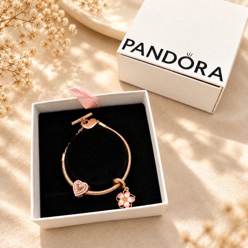 Vòng Pandora mix charm Blossoming Love fullbox