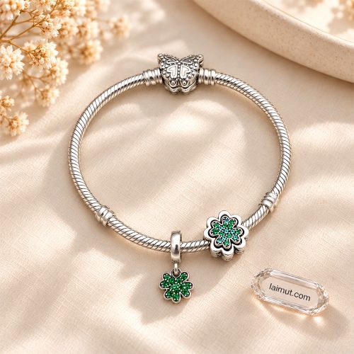 Ảnh thực tế vòng Pandora mix charm Double Fortune tại Laimut