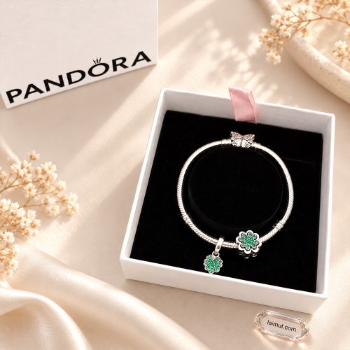 Vòng Pandora mix charm Double Fortune fullbox