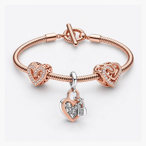 Vòng Pandora mix charm Locked in Love