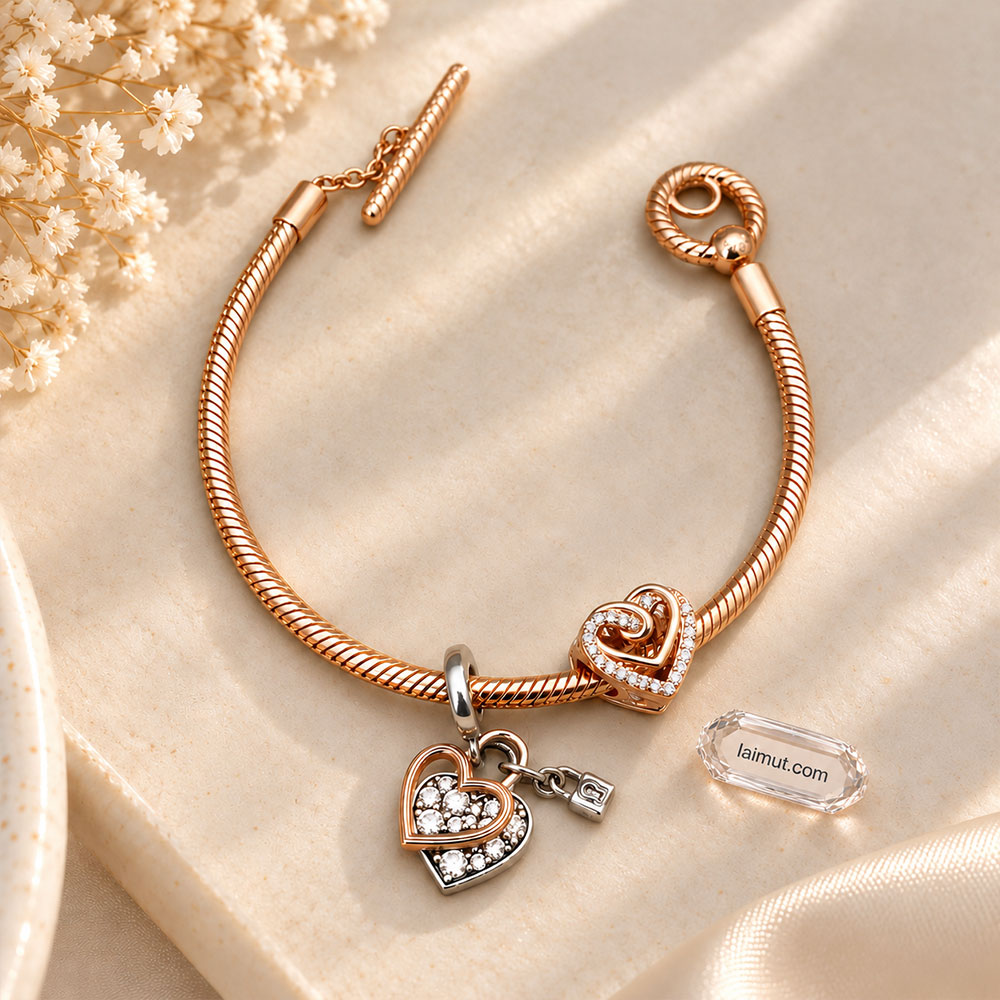 Ảnh thực tế vòng charm Pandora Moments T-Bar Snake Chain 589087C00 tại Laimut