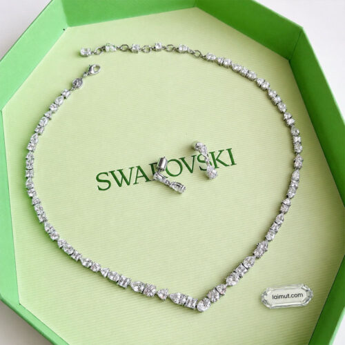 Bộ trang sức Swarovski 5674306 chính hãng | Mesmera set | Laimut | Ảnh chụp thực tế