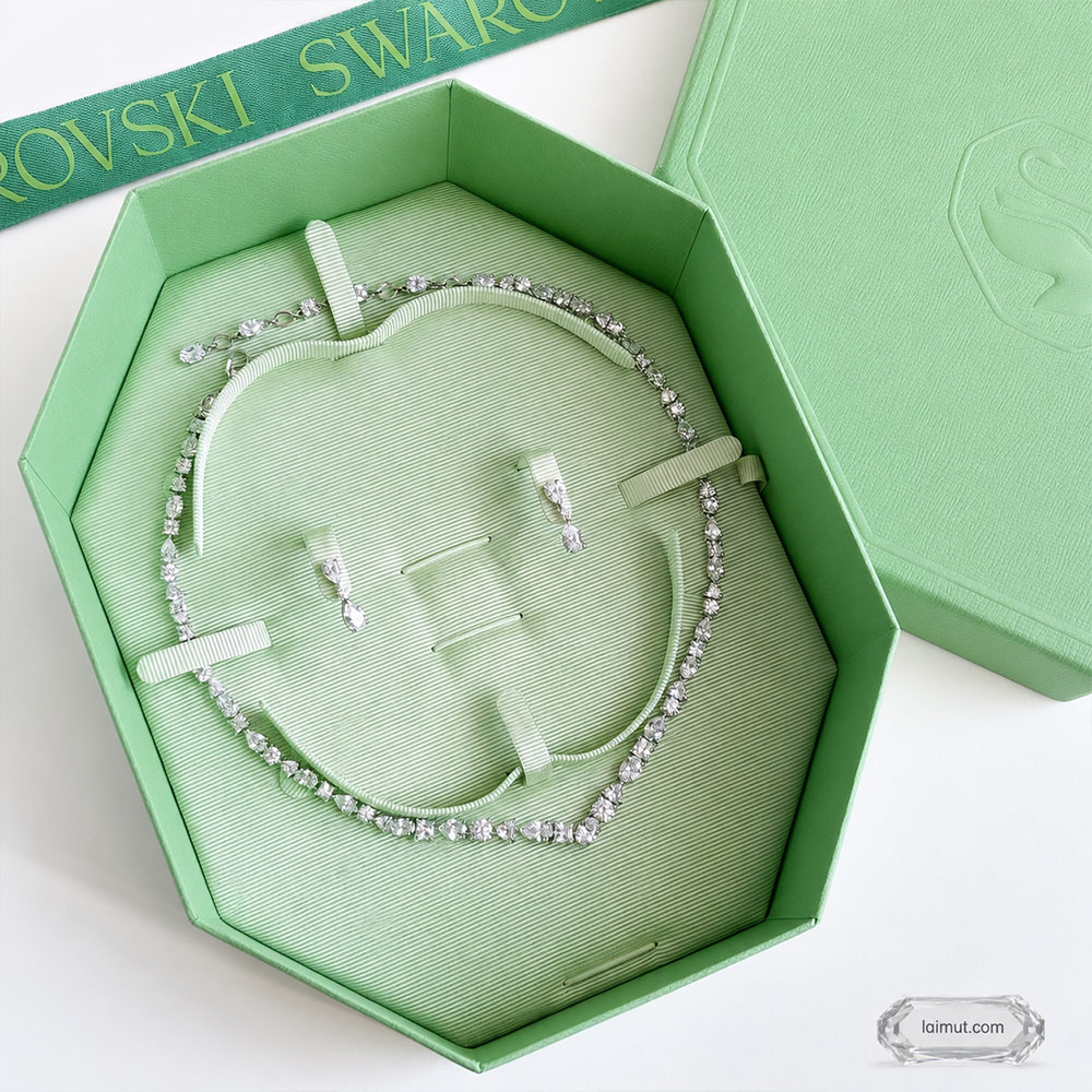 Bộ trang sức Swarovski 5674306 chính hãng | Mesmera set | Laimut | Ảnh chụp thực tế