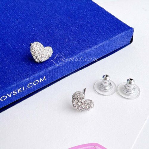 Bông Tai Swarovski Trái Tim Chính Hãng Heart Stud Earrings 5109990