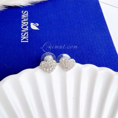 Bông Tai Swarovski Trái Tim Chính Hãng Heart Stud Earrings 5109990