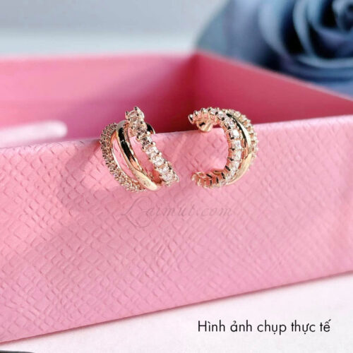 Hoa Tai Swarovski Chính Hãng Hyperbola Hoop Earrings 5701591 5698702