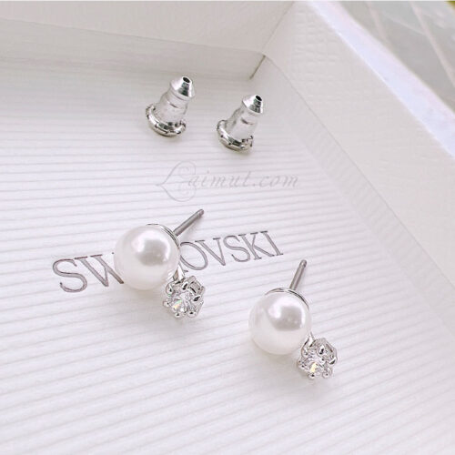 Bông Tai Swarovski Chính Hãng Matrix Pearl Stud Earrings 5694225