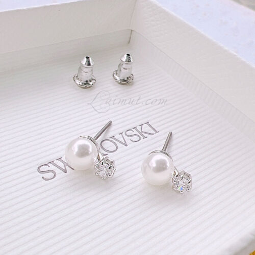 Bông Tai Swarovski Chính Hãng Matrix Pearl Stud Earrings 5694225
